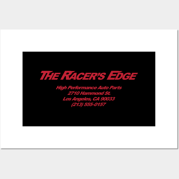 The Racer's Edge V1 (Red) Wall Art by TonieTee